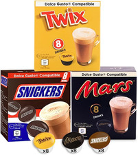 Marte, Snickers & Twix Dolce Gusto Capsule Di Cioccolata Calda - 24 Cialde Di Ci