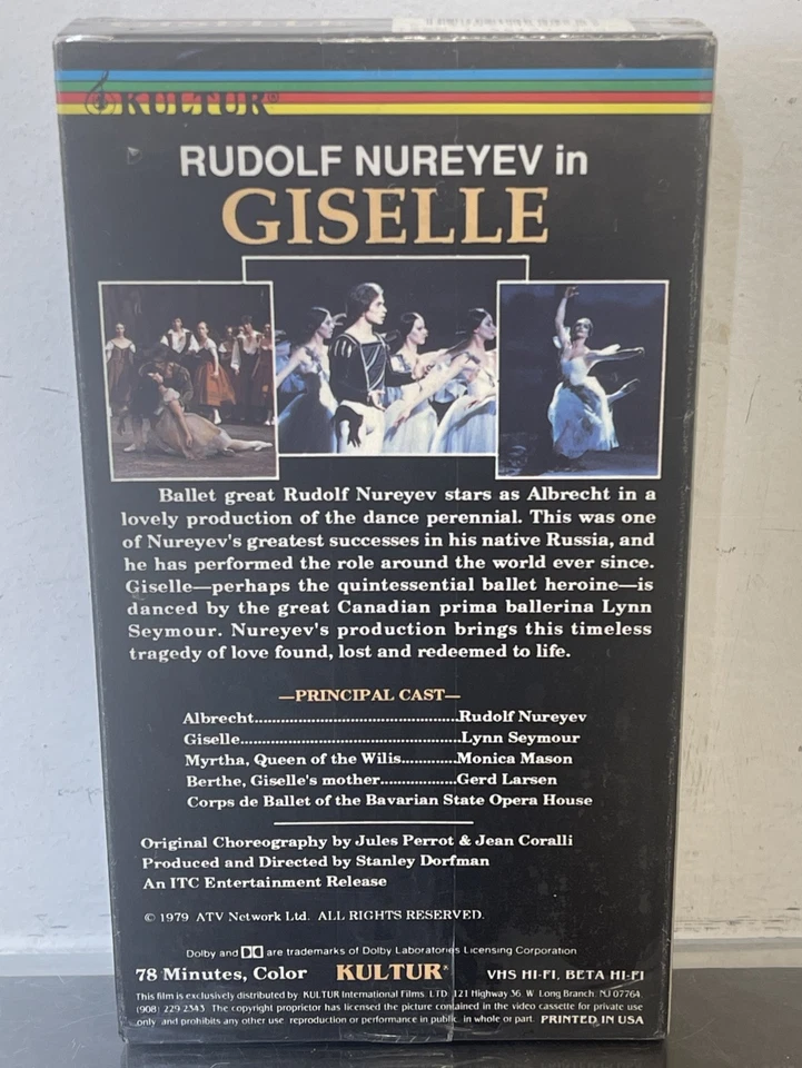 Rudolf Nureyev in Giselle  VHS Tape New Factory Sealed KULTUR - Image 2 of 4