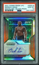2021 Panini Prizm UFC DERRICK LEWIS Sensational Autograph PSA 10 Silver Auto🔥