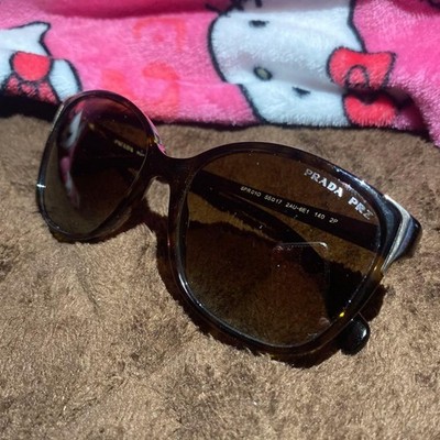 Prada PRZ Sunglasses Dark Brown Frame Black Lenses unisex optical eyewear