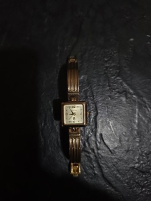 Etienne Aigner Gold Square Cuff Watch Quality For Life 77095 Needs Battery