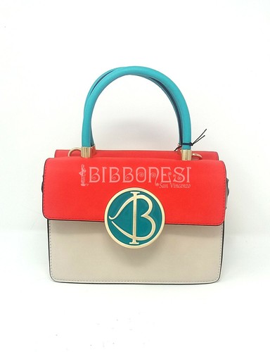 BAGGHY Borsa donna in ecopelle design beige ros con tracolla inclusa | eBay
