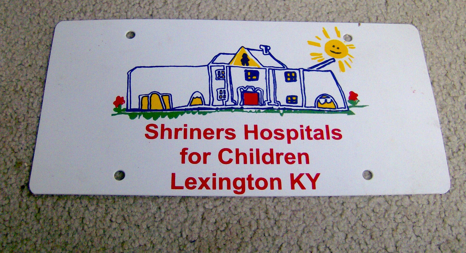 RARE vintage 1980s SHRINERS CHILDREN'S HOSPITALS license plate Lexington KY OLD eBay