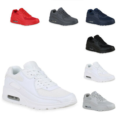 893389 Herren Sportschuhe Laufschuhe Leder-Optik Sneaker Turnschuhe Mode