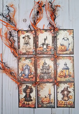 9 Halloween Handmade Gift Tags Scrapbooks Junk Journals Crafts Planners Parties