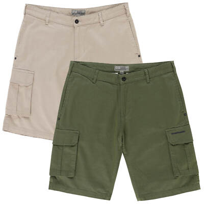 Coastguard Herren Bermuda mit Cargotaschen am Bein - Kurze Hose uni Baumwolle