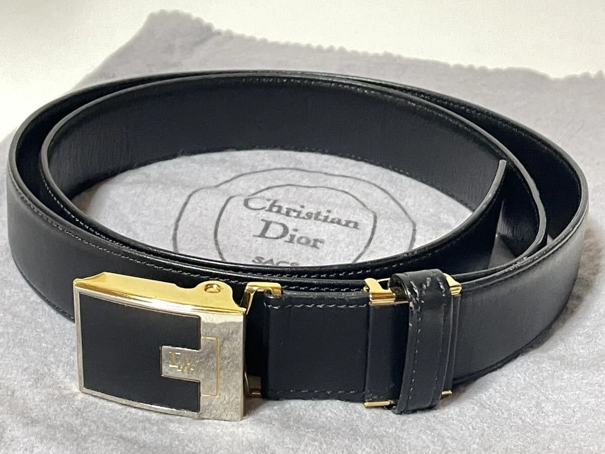Authentique ceinture homme Christian Dior vintage noire deadstock pas utilisée