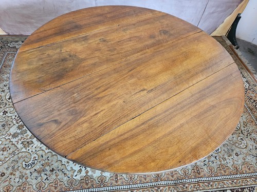 TAVOLO CON ALETTE IN NOCE ALLUNGABILE LUGI FILIPPO EPOCA XIX SECOLO RESTAURATO - Foto 13 di 24