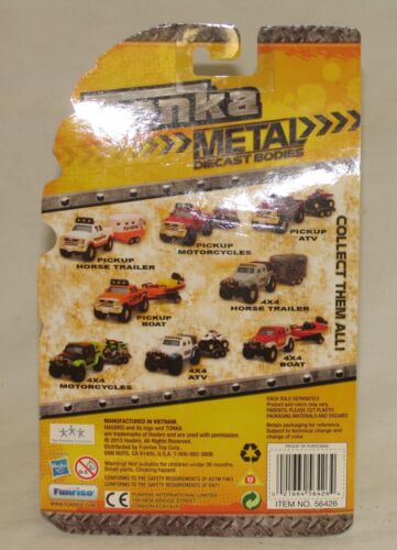 Tonka orange pickup truck and trailer combo 3" long metal cast bodies edition - Picture 2 of 2
