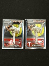 (2) kody funderburk 2024 Topps Chrome Rookie Card #297 Minnesota Twins. rookie card picture
