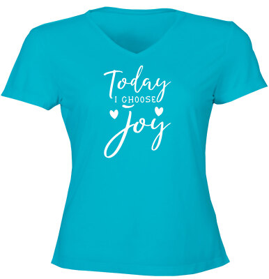 Today I Choose Joy Juniors Women Teen T-Shirt Graphic for Prayer Christian Faith