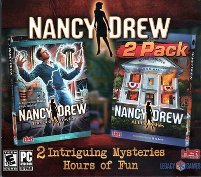Nancy Drew ALIBI IN ASHES +  THE DEADLY DEVICE PC Game 2 PACK NEW