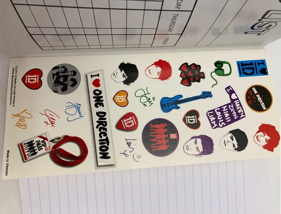 I Love One Direction Notebook 1D - Harry Styles - New with Stickers 2013 - Image 3 of 4