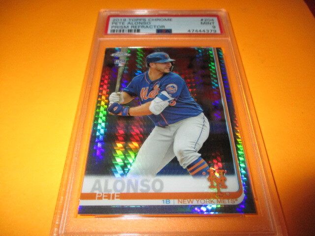 2019 topps chrome prism #204 pete alonso rookie mint psa 9 HOT!