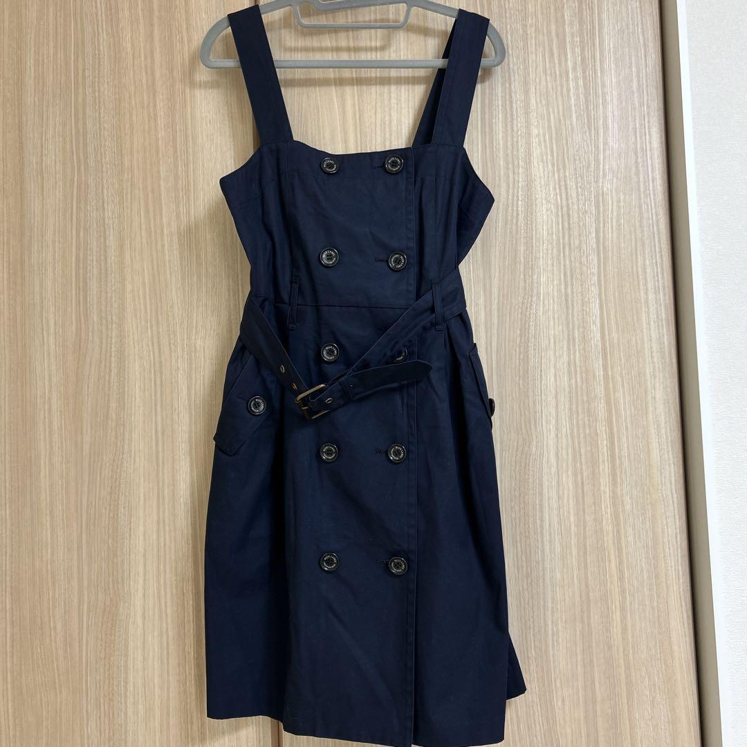 Burberry Blue Label One Piece Dress Size 38 Solid Navy Fall/Winter