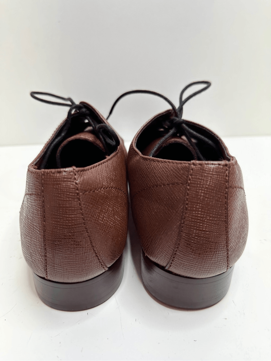 BP Derby Shoes Mens Size 9.5 Brown‎ Textured Leather Plain Toe Shoes NEW BP Derby Shoes Mens Size 9.5 Brown Textured Leather Plain  main image 4