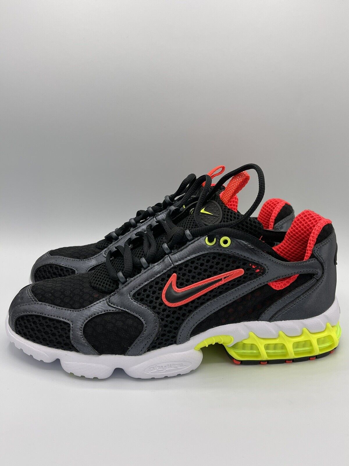 Nike Air Zoom Spiridon Cage 2 Black Volt Red Shoes Casual Sneakers Women’s  Size