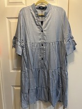 JustFashionNow women midi blue dress length 41, 6 in bust 24 in size 3XL