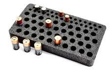Precut foam insert holds 40 AA cr123 + 30 AAA Battery fits your Pelican M60 case