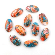 Natural Oyster Copper Turquoise Oval Cabochon Loose Gemstone Wholesale Lot