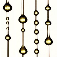 Abstract Collection - Golden Drops 2 - 24" x 24" Canvas Art Poster