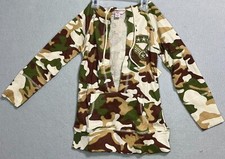 I.Q Shirt Boys Medium Brown Camouflaged Long Sleeve Children Cotton Camo Girls