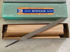 NICHOLSON #39893 6" Pillar 00 Cut XF Swiss Pattern Hand File, Made in USA