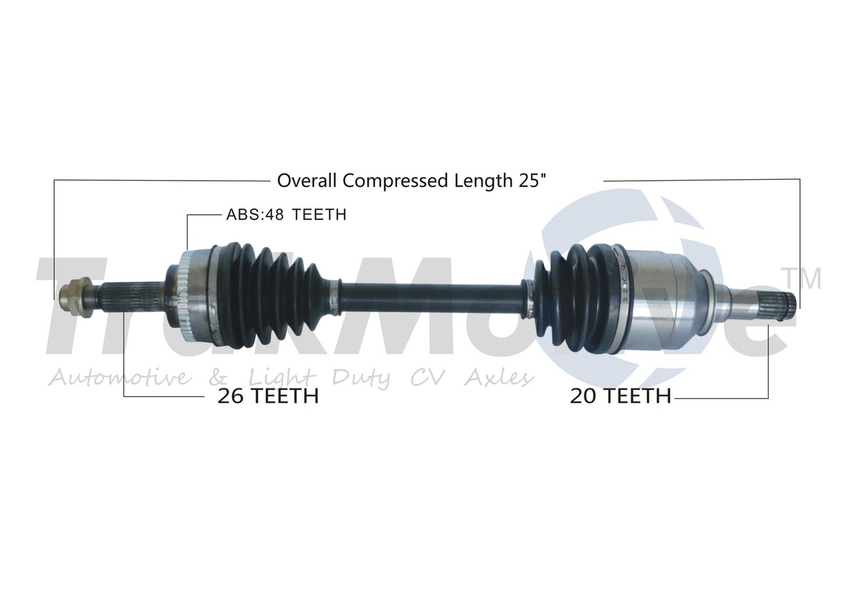 _2teru9  For Toyota MR2 Spyder 2000-2002 Rear Driver Left CV Axle Shaft