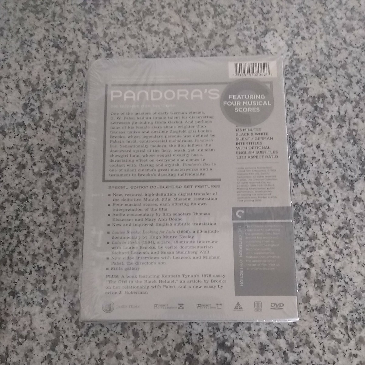 Pandora's Box (DVD with Booklet, 2006, 2-Disc Set) (The Criterion