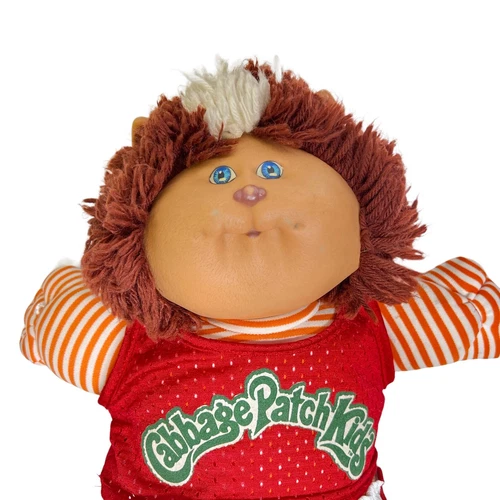 Vintage Cabbage Patch Kids Koosas 1983 Cat Stripes Blue Eyes Basketball Clothing