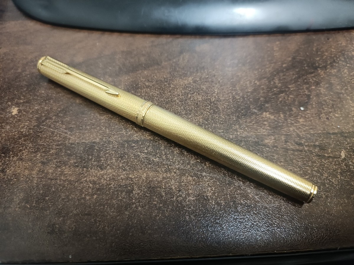 MINT PARKER PREMIER GOLD PLATED BARLEYCORN GRAIN d'ORGE FOUNTAIN