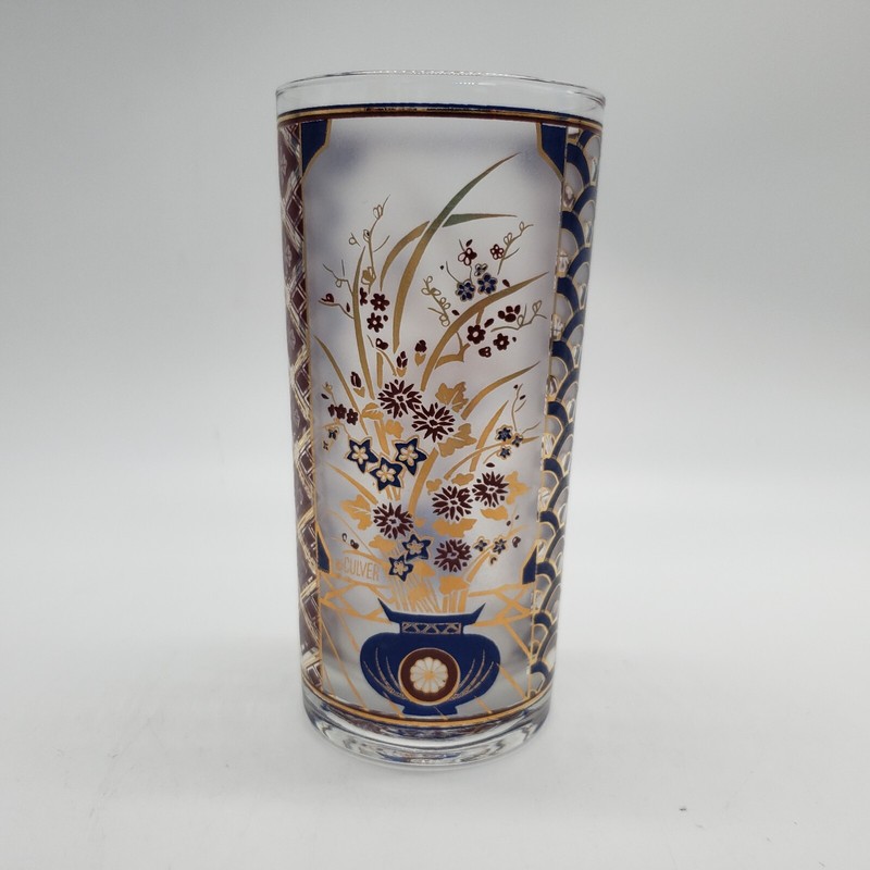 22 KT Culver Chinoiserie Glass Tom Collins Iced Tea Tumbler Replacement