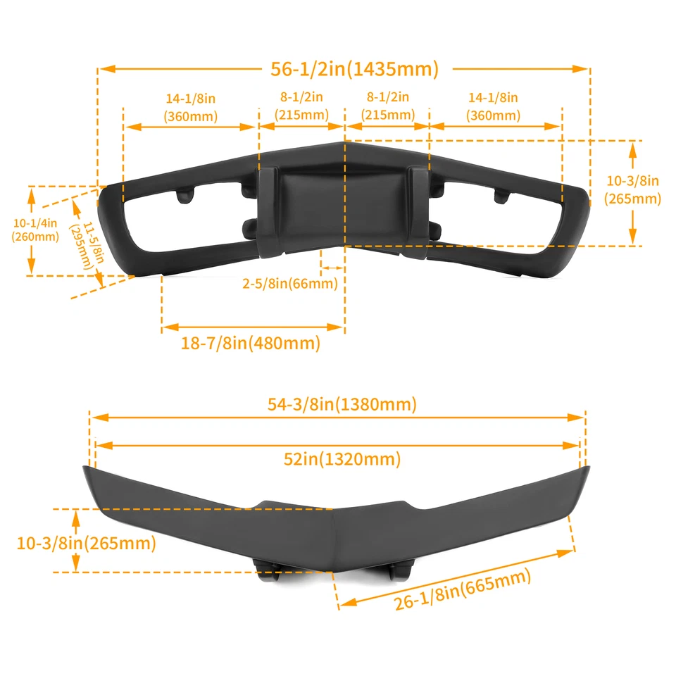 Primer parachoques delantero negro fibra de vidrio para Chevrolet Corvette 1975-1979 Foto 2 de 4
