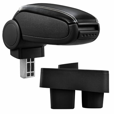 Accoudoir Central En Cuir Noir Pour Skoda Roomster (2006+) - Neuf - Kit De Montage