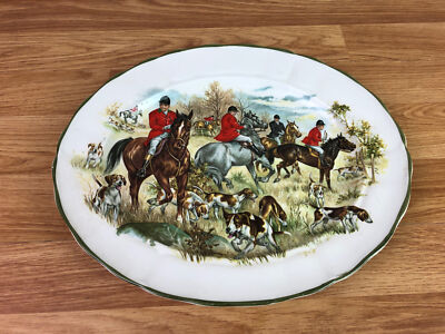 Royal Tudor weiß Tudor Grindley von Stoke dekorative Fuchs Jagd Platte 