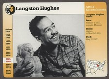 Langston Hughes  Arts Entertainment Story of America History Card