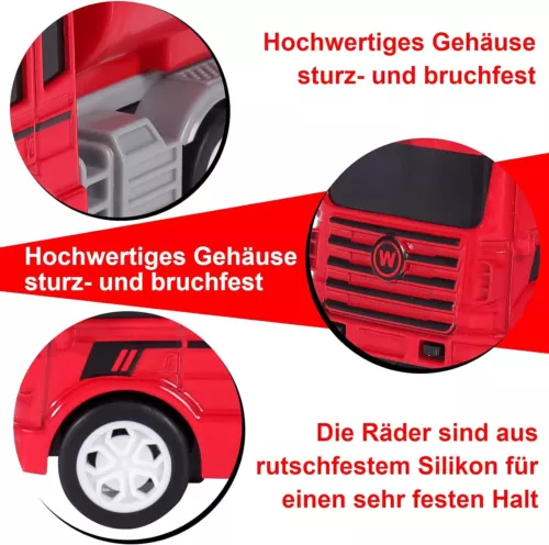 4 Stück Kinder Spielzeug Auto Geschenk Rückzug Technik Feuerwehr LKW Sanitärfahrzeug - Bild 27 von 29