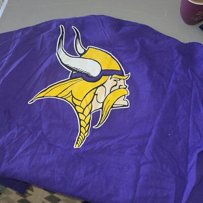 Vintage 90s Minnesota Vikings NFL Puma Double Sides Print Graphic Tee Size 2XL