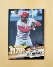 2020 Topps Decades Best Batters Black 8/299 Joe Morgan #DB-45 HOF Jersey Number 