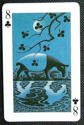Transformation Spielkarte V & A Key to the Kingdom Tapir 8 of Clubs
