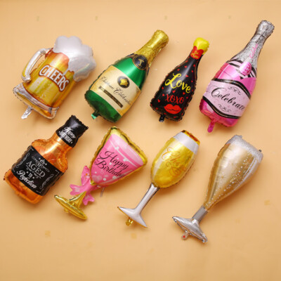 Geburtstag Party Ballon Bier Becher Whisky Cocktail Champagner Getränk Glas Flasche UK