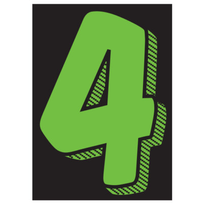 Car Dealer Stickers EZ Car Dealer Windshield Sticker Decals - 3 Pack Large Vinyl Numbers In Green & Black Car Dealer Number Decals - Foto 11