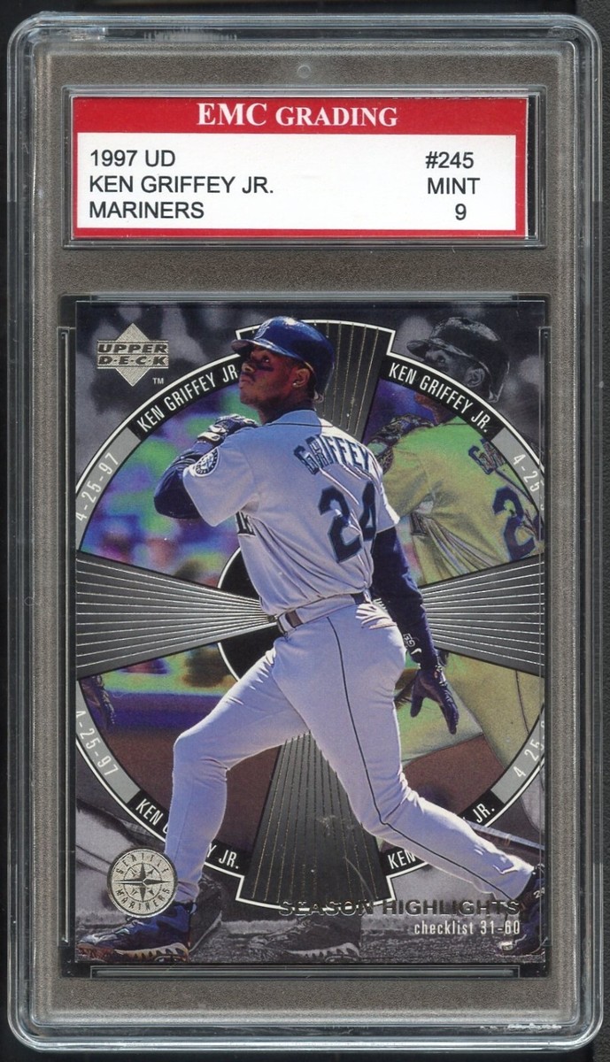 マリナーズ ケン・グリフィーJr マジェスティック #永久欠番24 殿堂 レア 1998 Upper Deck #245 KEN GRIFFEY JR Mariners HOF EMC 10 Gem Mint