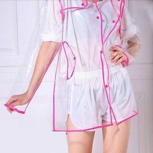 pink clear raincoat