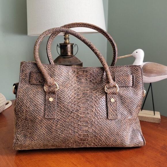 Michael Kors Special Edition Python Embossed Brow… - image 5