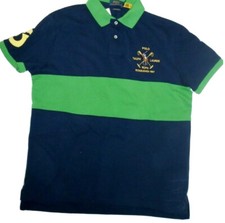 Polo Ralph Lauren men's Custom Slim Fit Polo Shirt -size Small - Navy / Green