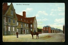 England UK real photo postcard RPPC WWII Wansford, Peterborough horse Vintage