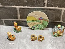 rare precious moments miniature tea set By enesco country lane/1997/apple barn