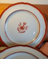 Spode Copeland NEWBURYPORT RED Dinner Plate Made in England Y3360 EXCELLENT cond