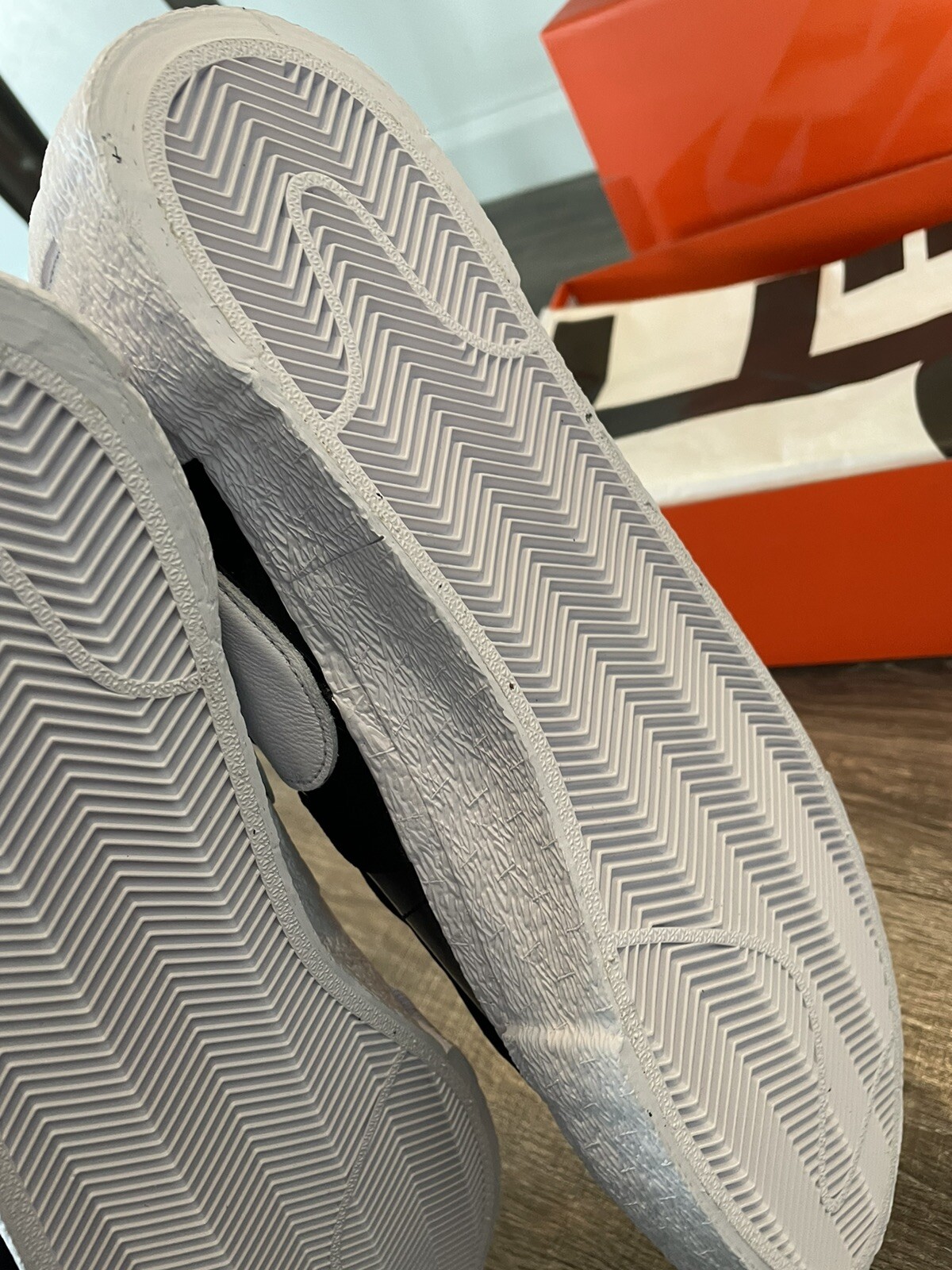 SACAI X NIKE Blazer Nike Low x Sacai nero lucido 2022 uomo nuovo taglia 12